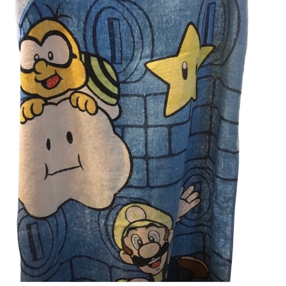 Vintage Nintendo Super Mario Luigi Beach Towel 26x51 Kids Bath Pool Rare - Picture 3 of 12